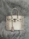 Luxury Genuine Crocodile Tote Bag/Handbag in Himalayan Natural White Colour Crocodile Skin #CRW214H-WHI-30CM