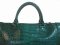 Genuine Belly Crocodile Leather Luggage / Duffle Bag for Men in Dark Green Crocodile Skin  #CRM207L-02