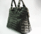 Genuine Hornback Crocodile Handbag/Shoulder Bag in Black #CRW311H-BL
