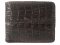 Genuine Crocodile Leather Wallet with Weave Style in Dark Brown Crocodile Skin  #CRM455W-02