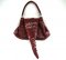 Ladies Genuine Crocodile Leather Handbag in Burgundy Crocodile Skin #CRW195H-08