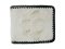 Genuine Hornback Crocodile Leather Wallet with Weave Style in White Natural Crocodile Skin  #CRM456W-06