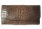 Ladies Crocodile/ Alligator Leather Clutch Wallet in Chocolate Brown Crocodile Skin  #CRM466W-01