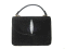 Genuine Stingray Leather Handbag in Black Stingray Skin  #STW385H