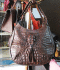 Genuine Hornback Crocodile Shoulder Bag in Chocolate Brown #CRW315H-BR