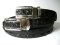 LOT 2 Men Genuine Crocodile Belt in Black Crocodile Leather  #CRM638B-01