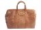 Genuine Hornback Crocodile Leather Luggage Bag / Duffle Bag for Men in Light Brown(Tan) Crocodile Skin  #CRW418L-01