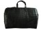 Genuine Hornback Crocodile Leather Luggage Bag Travel Bag / Duffle Bag for Men in Black Crocodile Skin  #CRW418L-02