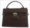 Genuine Ostrich Leather Handbag in Chocolate Brown Ostrich Skin  #OSW416H