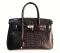 กระเป๋าสะพายหนังจระเข้แท้ สีดำ ส่วนหลัง #CRW214H-BL-BACK