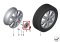 Hub cap, white 36136756676 6756676