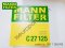 Air filter element Part number: 13717582908 7582908 MANN FILTER C27125