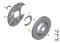 Brake disc ventilated, perforated, left Part number: 34212284103 2284103