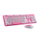 เมาส์และคีย์บอร์ดไร้สาย MOFii Wireless Mouse + Keyboard Sweet Plus Pink ขายเพียง 790.-