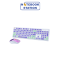 เมาส์และคีย์บอร์ดไร้สาย NUBWO รุ่น NKM645 (VIOLET CYBORG) ราคา 470.-
