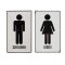Set of 2, Toilet Sign