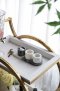 S/4 Marble Condiment Cups&Tray