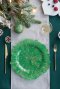 Green & Gold Plastic Plates