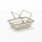 Wired Metal Basket / Black, White (Size S)