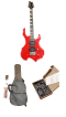 กีตาร์ไฟฟ้านำเข้าทรงร็อคเปลวไฟสีแดงราคาถูกรุ่น5แท็กฮัมซิงฮัมโปรพร้อมของแถมมากมายแจกแจ็คไร้สายฟรีส่งฟรีเก็บเงินปลายทาง