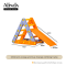 Children's orange and blue triangle climbing frame