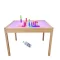 LED Light table Reggio Emilia โต๊ะไฟ พับได้ sensory play desk (โต๊ะไม้สน)