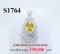 จี้บุษราคัมเจียระไนแท้ธรรมชาติ 1 เม็ด (Certificated Natural Chanthaburi Yellow Sapphire) หนัก 5.93 Ct.