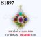 จี้นพเก้า ประดับเพชรแท้ธรรมชาติ (Natural Diamonds) 1.90 Ct.