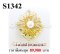 จี้มุกข์แท้ 1 เม็ด ประดับเพชรแท้ธรรมชาติ (Natural Diamonds) 1.35 Ct.
