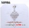 จี้เพชรแท้ธรรมชาติ (Natural Diamonds)  น้ำงามที่สุด (Perfect Heart&Arrow Ideal Cut)  1.05 Ct.  เพชรแท้ธรรมชาติ H&A-รัชเชี่ยนคัท 84 เม็ด (น้ำ100-99%) ทองคำเปอร์เซ็นต์สูงสุด หนัก 2.700 g.