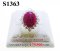แหวนหยกพม่าหลังเบี้ยแท้ธรรมชาติ 8.56 Ct. มีใบ Cer ล้อมเพชรแท้ธรรมชาติ 1.55 Ct.