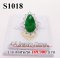 แหวนหยกพม่าหลังเบี้ยแท้ธรรมชาติ 3.59 Ct. มีใบเซอร์  (Certified Natural Burma Jade) ล้อมเพชรแท้ธรรมชาติ H&A-รัชเชี่ยนคัท น้ำ100-99% (D-E color)/VVS-VS 1.20 Ct. 14 เม็ด ทองคำเปอร์เซ็นต์สูงสุด 6.100 g.