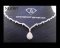 สร้อยคอเพชรกระจุกห้อยรูปหยดน้ำ (Diamonds Necklace) เพชร Heart & Arrow – Russian Cut