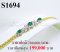 สร้อยข้อมือมรกตโคลัมเบียหลังเบี้ยแท้ธรรมชาติ 3 เม็ด หนัก 2.55 Ct. มีใบ Cer (Certificated Natural Columbia Emerald)