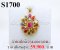 จี้นพเก้า 13 เม็ด ประดับเพชรแท้ธรรมชาติ (Natural Diamonds)  0.20 Ct.