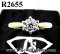 แหวนเพชรแท้ธรรมชาติ (Natural Diamonds) 0.52 Ct. มีใบCer E color (น้ำ 99%)/VVS