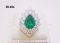 แหวนมรกตโคลัมเบียธรรมชาติเจียระไน (Certified Natural Colombian Emerald Ring)  