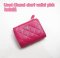 Chanel SHORT WALLET PINK LAMB HOLO21