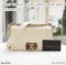 Chanel BOY 8” WHITE CAVAIR GHW MICROCHIP