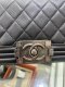 Chanel BOY 8 BLACK LAMB RHW HOLO18