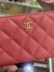 Chanel ZIPPY MEDIUM WALLET PINK CAVIAR GHW HOLO285