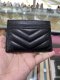 YSL CARD HOLDER BLACK LAMB GHW 2024
