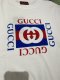Gucci T-SHIRT WHITE SIZEM LOGO น้ำเงินแดง