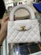 Chanel MINI KELLY WHITE GHW MICROCHIP