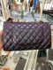 Chanel CLASSIC 10” METALLIC PURPLE LAMB GHW MICROCHIP