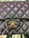 Chanel CLASSIC 10” METALLIC PURPLE LAMB GHW MICROCHIP