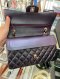 Chanel CLASSIC 10” METALLIC PURPLE LAMB GHW MICROCHIP