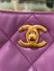 Chanel SMALL HOBO PURPLE LAMB GHW MICROCHIP