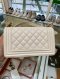 Chanel BOY 8” WHITE CAVAIR GHW MICROCHIP