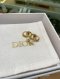 Dior EARRING CD WITH PEARL GOLD